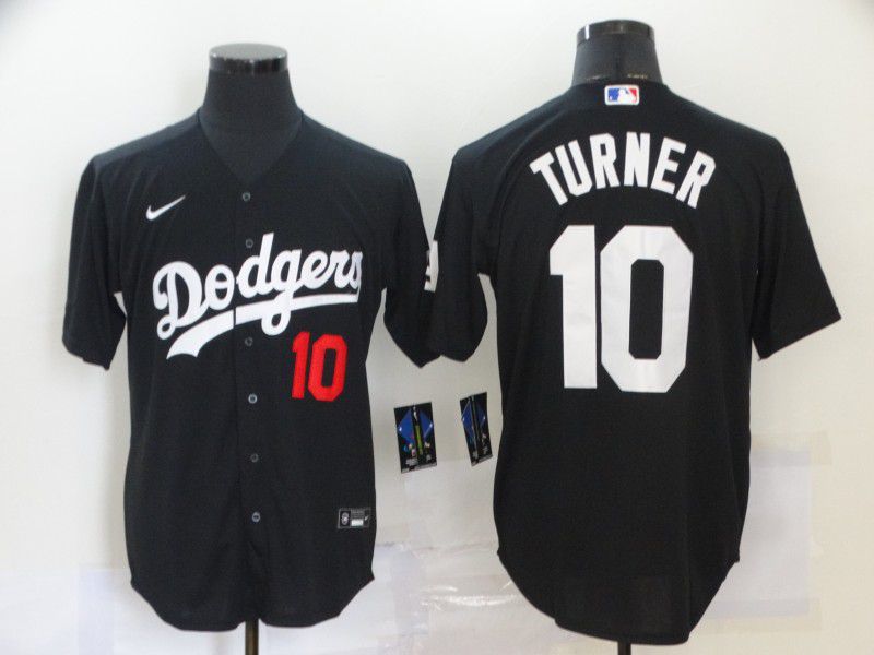 Men Los Angeles Dodgers #10 Turner Black Game 2020 MLB Nike Jerseys->los angeles dodgers->MLB Jersey